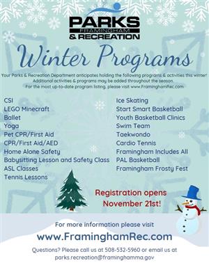 Winter Programs 2022-2023
